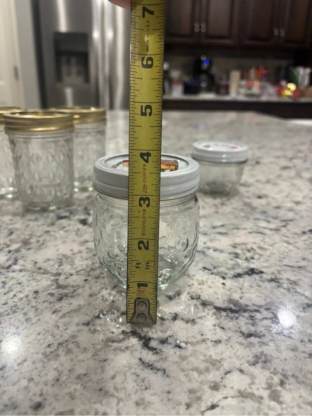 Vintage Ball Quilted Crystal Jelly Jars - Set of 5  Hard to find.